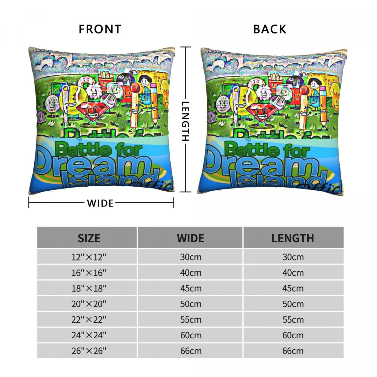 A BFDI Pillowcase Polyester Linen Velvet Printed Zip Decorative Bed Cushion Cover 18 1 - BFDI Plush