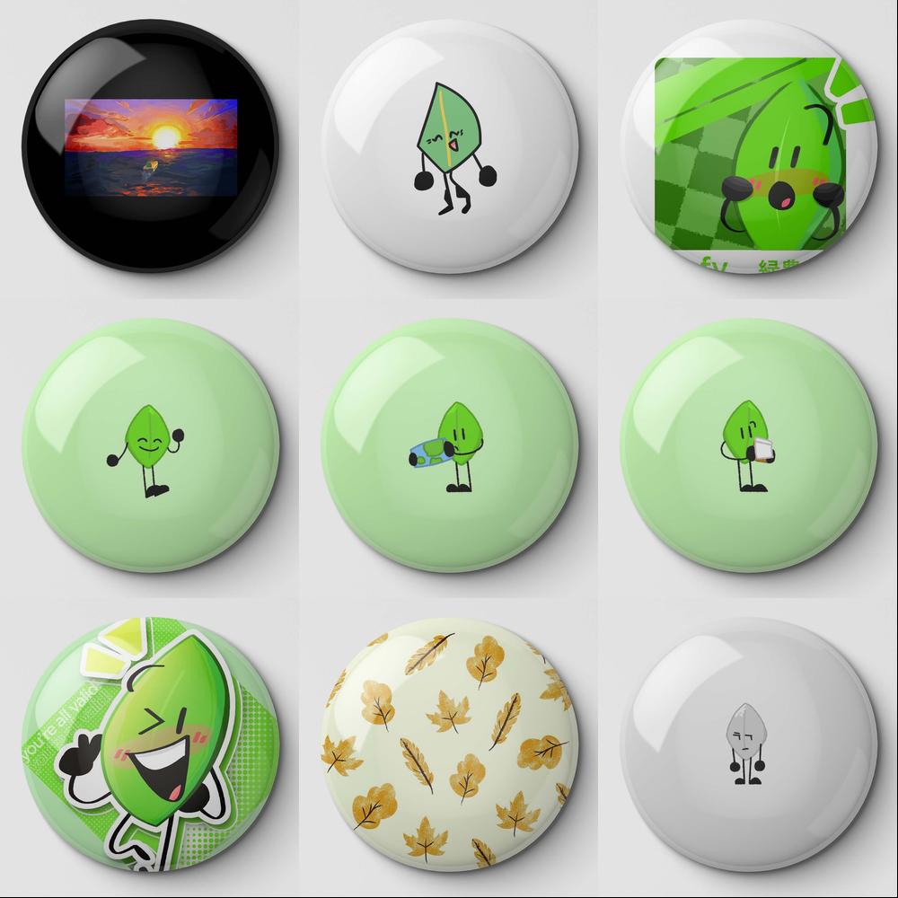 Bfdi Leafy Evil Firey And Leaf Don Soft Button Pin Customizable Lover Badge Fashion Cute Cartoon 2 - BFDI Plush