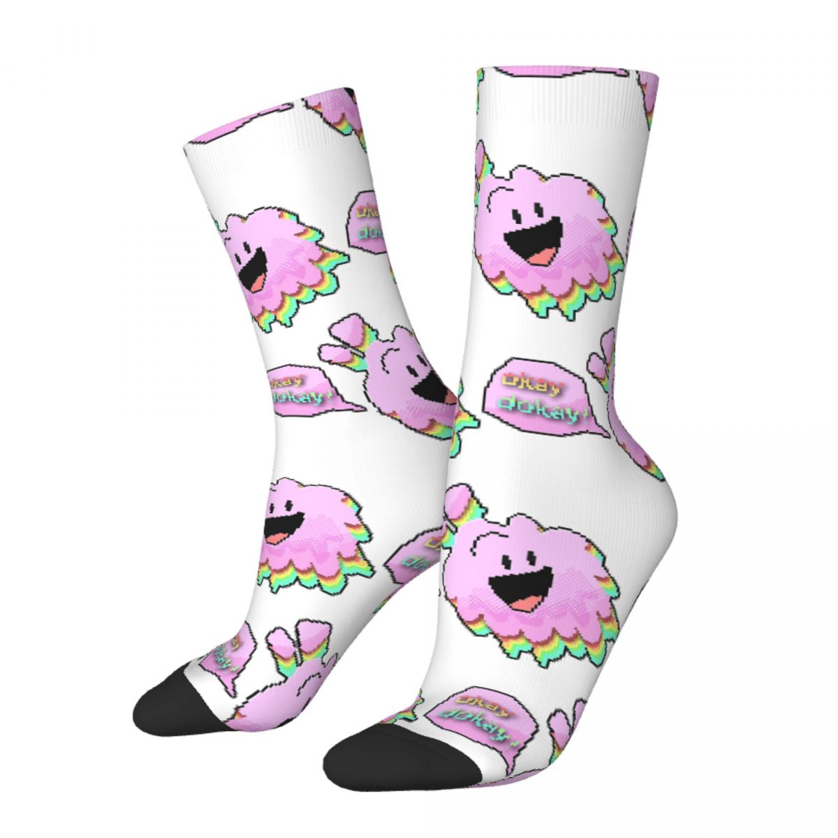 Funny Crazy Sock for Men Pixel Art Bfb Puffball Hip Hop Vintage Battle for Dream Island 1 - BFDI Plush